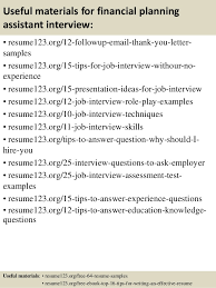 Both these resumes have strengths that you. Top 8 Financial Planning Assistant Resume Samples