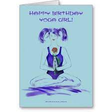 Happy Birthday Yoga Girl Card Zazzle Com In 2021 Happy Birthday Yoga Happy Birthday Yoga Girl Girl Birthday Cards