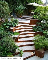 Fiona Environs On Instagram Adding Stairs To Your Design Can Be Tricky It Has To Be Aesthetic As W Backyard Hill Landscaping Sloped Backyard Landscape Steps