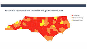 It shows elevation trends across the state. Nc Updates New Covid County Alert System Which Are Red Raleigh News Observer