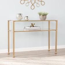 Megaware Jumpluff Gold Metal And Glass Console Table Transitional Soft Gold Walmart Com Glass Console Table Console Table Transitional Console Tables