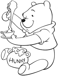 27 printable coloring pages of winnie the pooh eating honey, hugging his honey pots, baking with honey, guarding his honey, etc. Winnie The Pooh Enjoying Tea With Honey Coloring Page Coloring Sky In 2020 Winnie The Pooh Drawing Bear Coloring Pages Winnie The Pooh Pictures