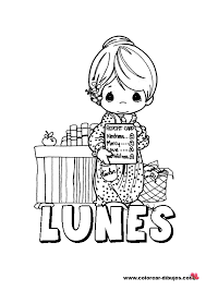 Dias De La Semana Para Colorear