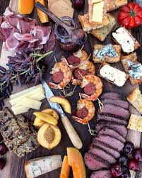 Summer Grilling Cheeseboard With Venison Shrimp And Pan Con Tomate Cheese Board Summer Grilling Food And Drink
