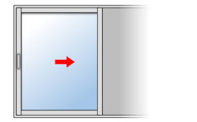 Uw (w/m2.k) = 1,4 (double vitrage) warmedge en option; Baie Coulissante A Galandage Aluminium 1 Vantail 1 Rail Gamme Staralu Premium Pose En Applique
