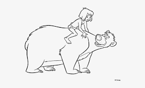 They will love these coloring sheets from the jungle book original movie printables. Drawing The Jungle Book 62 Baloo Color Page Free Transparent Png Download Pngkey