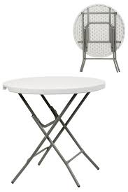 This folding café table brings the best of both into a sophisticated yet highly functional design. Round Folding Side Table Blow Moulded 60cmd Holstens