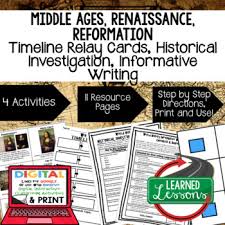 Renaissance Reformation Timeline Writing By Learned