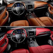 Maserati Levante 2017 Couro Marrom Com Madeira Ou Vermelho Com Preto Primeiro Suv Em Mais De 100 Anos De Hist Maserati Suv Best Small Suv Luxury Car Interior