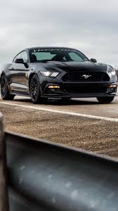 Looking for the best wallpapers? Wallpaper Ford Mustang Gt Hpe700 Hennessey Black Mustang Wallpaper Iphone 720x1280 Wallpaper Teahub Io