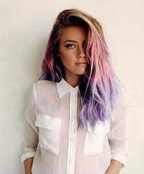 Lavender Dip Dye Hair On Brown Hair Google Search Hair Styles Hair Flip Medium Hair Styles