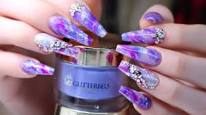 We love this because each nail is different. Purple Marble Nails On Myself Glitterbels Youtube