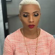 Short Black And Blonde Hairstyles Short Blonde Hairstyles 2019 Black Female In 2020 Short Natural Hair Styles Thick Hair Styles Very Short Hair