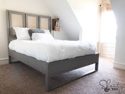 Mark the legs at 6″ high and secure the rails at 6″ with 2 1/2″ kreg jig screws. Diy Cane Bed Shanty 2 Chic