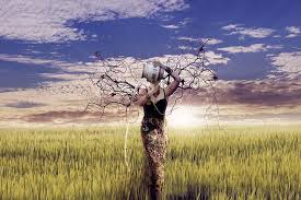 Maybe you would like to learn more about one of these? Hd Wallpaper Girl Branches Nature Art Pitcher Mother Earth Wallpaper Flare