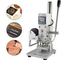 Leather PU Digital Hot Foil Stamping Machine Custom Logo Copper Brass  Manual Hot Foil Stamping Machine