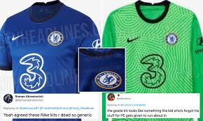 The shirt is available to buy online. Chelsea S New Home Kit For Next Season Is Leaked Online With Fans Divided On Nike S Design Daily Mail Online