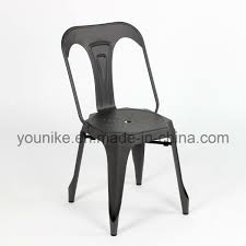 China Industrial Modern Tolix Modern Metal Dining Chair Matte Black China Tolix Chair Metal Chair