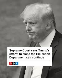 Closing the Department of Education closes doors for our children. Tens of  millions of public-school students will be denied the resources they need  to help them succeed. Low-income students and children with