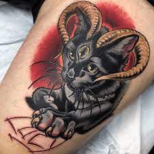 Top 63 Cat Tattoo Ideas 2021 Inspiration Guide Cats Tattoo Ideas Black Cat Tattoos Satanic Tattoos