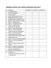 Untuk muat turun senarai semak ini, klik link di bawah. Senarai Semak Fail Induk Kokurikulum 2017 1