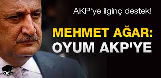 Mehmet ağar'in eşi̇ ve çocuklari; Mehmet Agar Akp Ye Oy Verecegini Soyledi