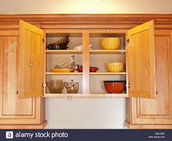 open kitchen cabinet stock photo alamy