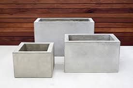 Don't be put off by having to work with a new material: Form And Fiber Box Concrete Planters Landscape Architect