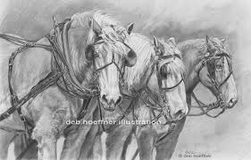 Drawing images amazing drawings animal art drawing illustrations drawing supplies sketches animal drawings horse sketch art. Draft Horses Plowing Farm Animals In A Realistic Equine Art Pencil Drawing