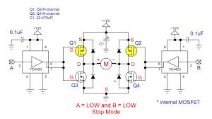 Use Tc4420 Mosfet Driver For Simple H Bridge Circuit