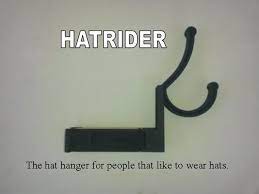 Hatrider The Hat Hanger For People That Like To Wear Hats Hat Hanger Hanger Hanging Hats