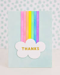 Bright colorful kids birthday photo thank you card. Craftsy Com Express Your Creativity Paper Cards Rainbow Card Simple Cards Handmade