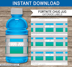 The chug jug is a very powerful item and so it should definitely remain legendary and players should only be allowed to carry one per inventory slot. Fortnite Chug Jug Printable Labels Fortnite Party Decorations
