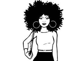 Black And White African American Clip Art Afro Woman Svg Princess Queen Afro Hair Beautiful African Etsy Afro Women Silhouette Art Clip Art