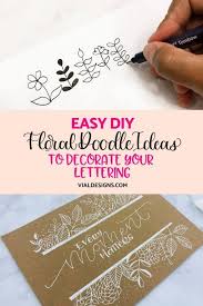 Easy Floral Doodle Drawing Tutorial To Decorate Your Lettering In 2020 Floral Doodle Hand Lettering Tutorial Doodling Tutorial