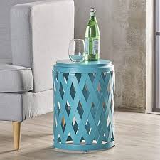 Amazon Com Christopher Knight Home Perciad Indoor 12 Inch Diameter Lattice Matte Teal Iron Side Table Home Kitchen In 2020 End Tables Metal End Tables Table
