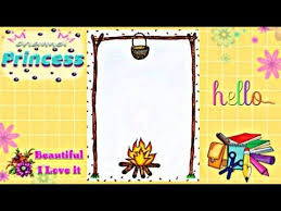 drawing to decorate notebook burning fire تزيين دفاتر مدرسة من الداخ decorate notebook hello beautiful notebook