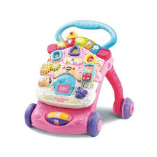vtech super trotteur parlant 2 en 1 rose vtech baby toys baby walker