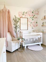 Autumn Roses Flower Decals Nursery Wall Decals Flower Wall Stickers Pink Girls Wall Decals Wall Stickers Blush Nursery Nursery Decor In 2020 Girl Nursery Room Baby Girl Nursery Room Nursery Baby Room