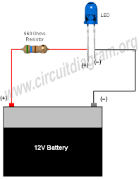 You circuit diagram will basically visualize circuits as lines and the added symbols will indicate where switches and fusers may go. Simple Basic Led Circuit Circuit Diagram Led Projects Circuit Diagram Diy Electronics