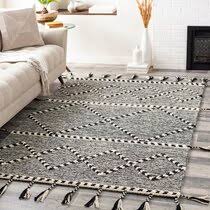 Black and white rug with tassels. Modern Fringe Tassel Area Rugs Allmodern
