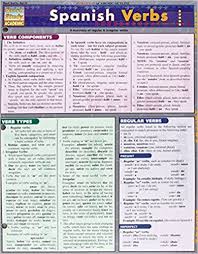 Spanish Verbs Laminated Reference Guide Quick Study Academic Inc Barcharts 9781572228122 Amazon Com Bo Spanish Verbs Spanish Conversation Study Spanish
