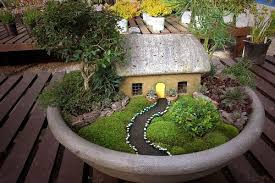 Mini Landscape Garden Dengan Gambar Taman Miniatur Garden Cottage Taman Dongeng