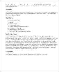 Want your resume to stand out? 1 Soft Skills Trainer Resume Templates Try Them Now Myperfectresume