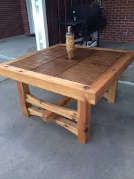 A Beautiful Cedar And Douglas Fir Patio Table Patio Table Wooden Outdoor Furniture Diy Patio Furniture
