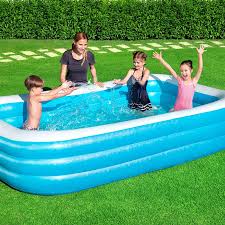 Jual Kolam Renang Anak 3meter Bestway Deluxe Blue Rectangular Family Pool Kota Surabaya Ready Set Go Tokopedia