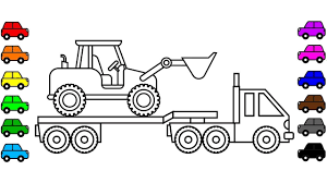You will find coloring pages with such transportation on our website. Learn Colors For Kids With Car Carrier Truck Coloring Pages Construction Truck Coloring Video Youtube