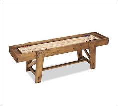 If Ana White Shows Me How To Make This I Will Definitely Try Shuffleboard Table Pottery Barn Barn Furniture Shuffleboard Table Modern Outdoor Chairs