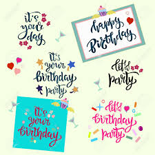 Use this fun free printable happy birthday banner to print and hang for a birthday party decoration at home. Happy Birthday Hand Drawn Inspirational Motivational Lettering Royalty Free Cliparts Vectors And Stock Illustration Image 113540880