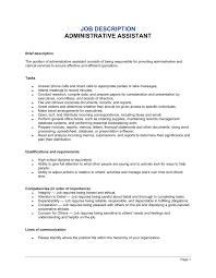 An administrative assistant job description also requires that they handle all interactions and transactions between the company and others. Administrative Assistant Job Description Template By Business In A Box